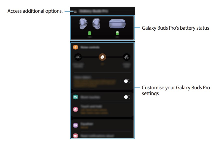 Galaxy Buds Pro User Manual - Additional Options