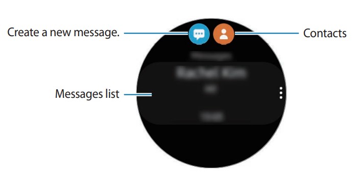 Galaxy Watch Active2 (Steel) SM-R820 User Manual - Sending messages