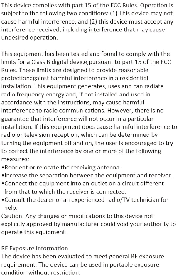 INTELVOICE T10 AI Language Translator Device - FCC Statement