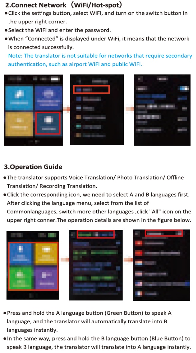 INTELVOICE T10 AI Language Translator Device - Operation Guide 2