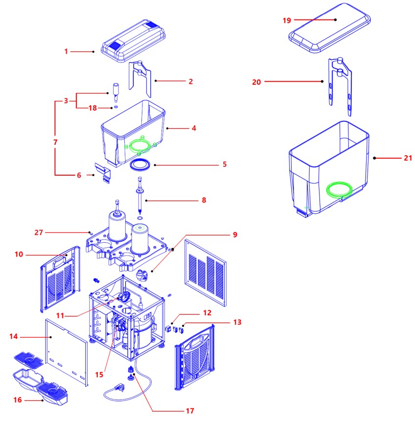 LANCER-1100-Refrigerated-Beverage-Dispenser-Main-Unit-Assembly