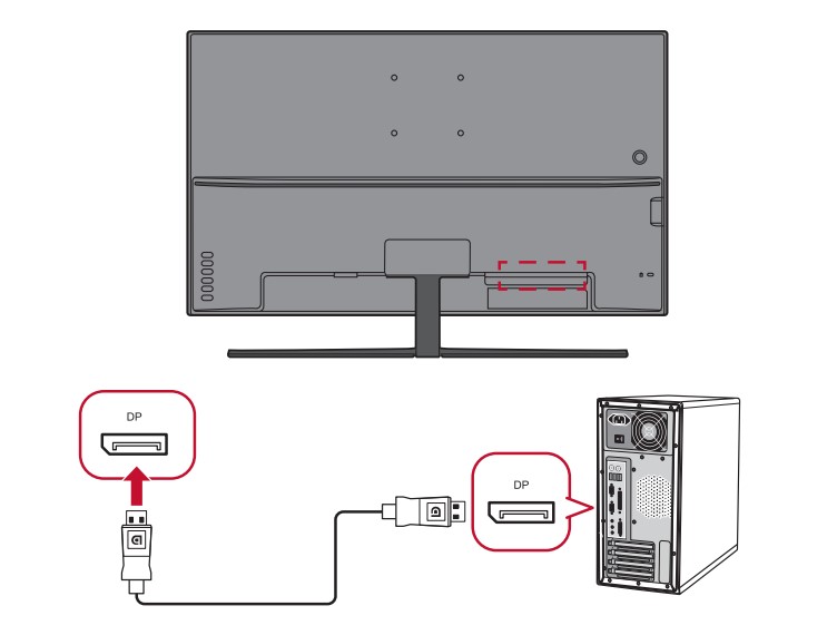 ViewSonic VX3211-4K-mhd LCD Monitor User Guide - DisplayPort Connection