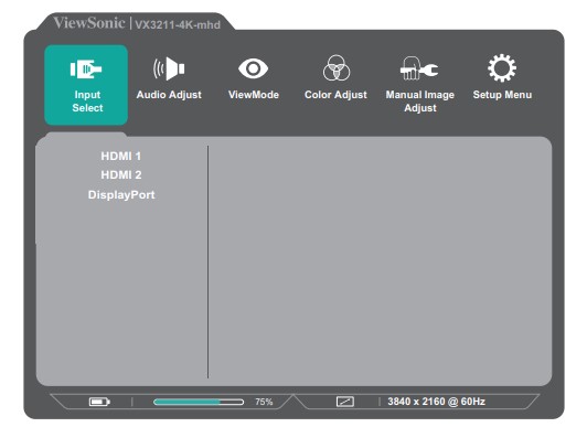 ViewSonic VX3211-4K-mhd LCD Monitor User Guide - General Operations 