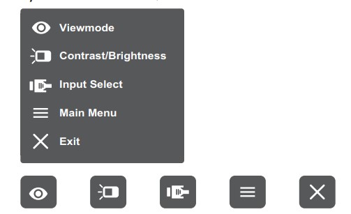 ViewSonic VX3211-4K-mhd LCD Monitor User Guide - Quick Menu
