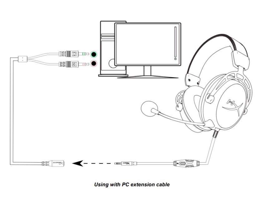 HyperX Cloud Alpha Headset User Manual - Usage (PC)