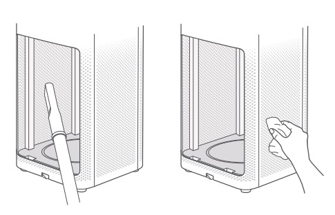 Mi Air Purifier 3H User Manual - Cleaning the filter compartment