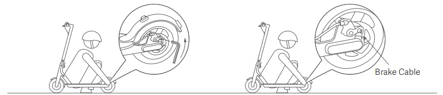 Mi Electric Scooter User Manual - Adjusting the disc brake