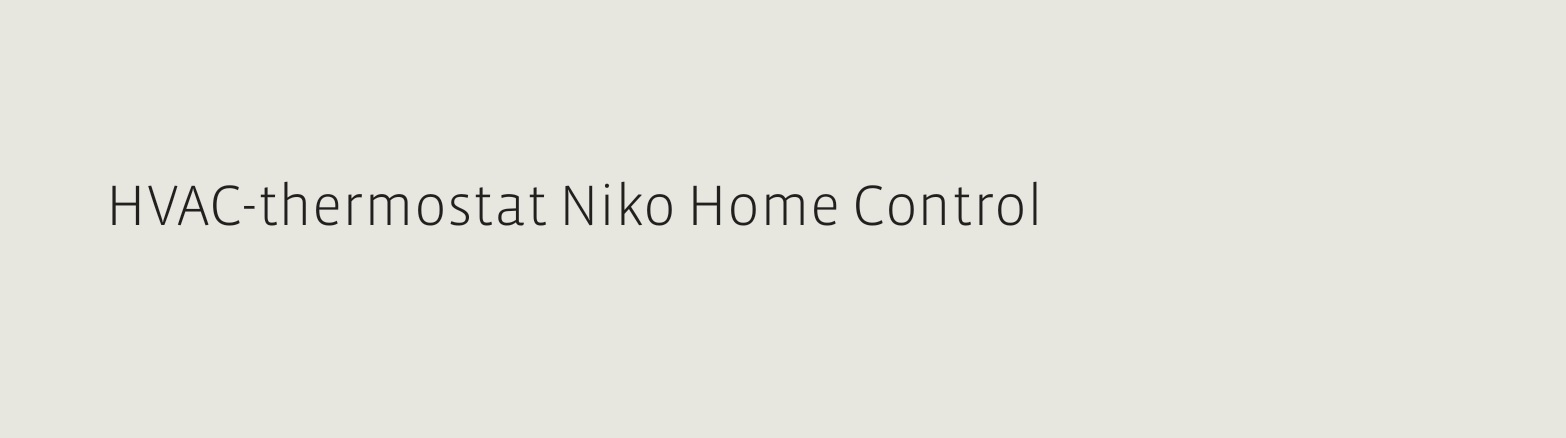 550-13060 HVAC-Thermostat Niko Home Control Instructions
