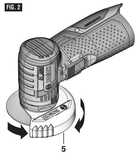 BOSCH GWS12V-30 Max Brushless Grinder Instruction Manual - Fig 2