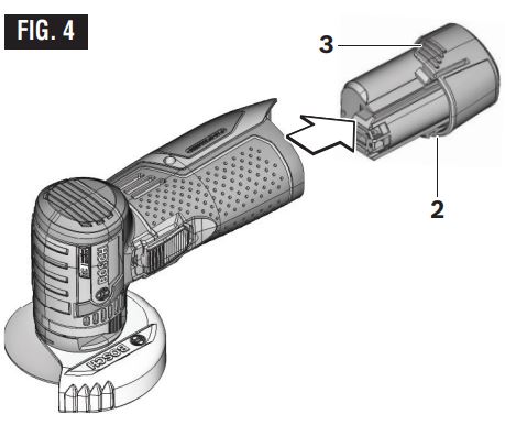 BOSCH GWS12V-30 Max Brushless Grinder Instruction Manual - Fig 4