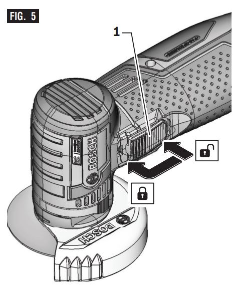 BOSCH GWS12V-30 Max Brushless Grinder Instruction Manual - Fig 5