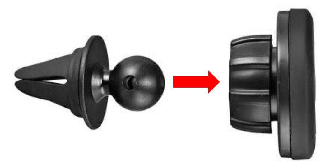 BTS-VW1 Bluetooth® Streaming for Select Volkswagen & Audi Vehicles User Manual - Magnetic Phone Mount Assembly and Use