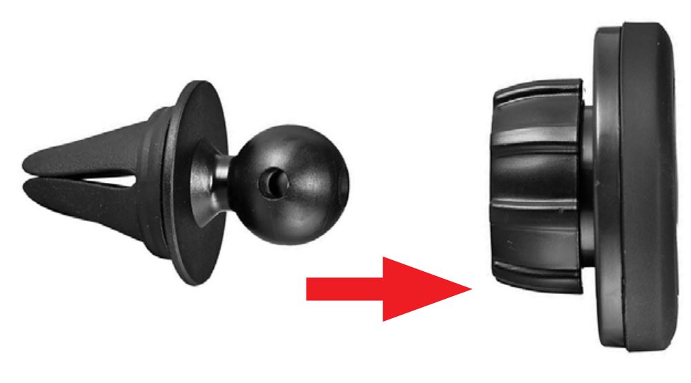 BTS-VW2 Bluetooth® Streaming for Select Volkswagen & Audi Vehicles User Manual - MAGNETIC PHONE MOUNT ASSEMBLY AND USE