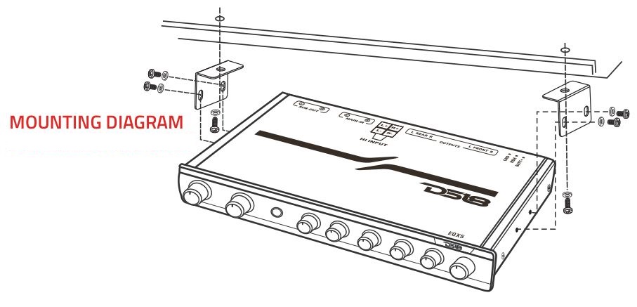 DS18 EQX5 5-Band Stereo Equalizer - TOOLS AND ADDITIONAL COMPONENTS