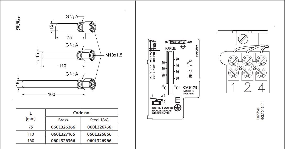 Danfoss CAS 178 Thermostat Installation Guide - How to use