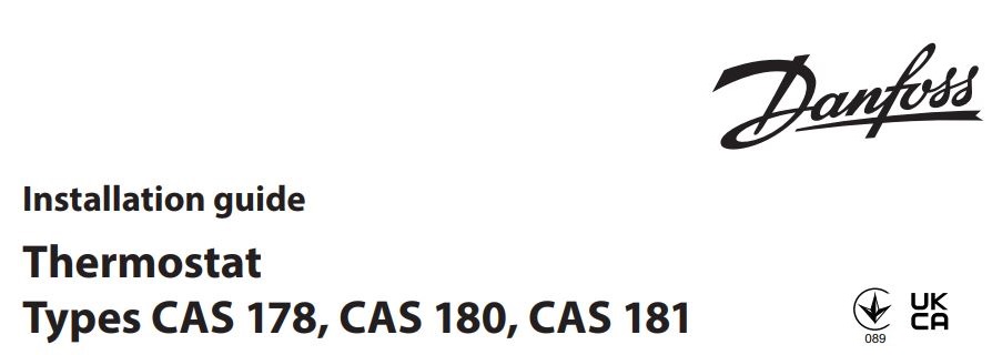 Danfoss CAS 178 Thermostat Installation Guide