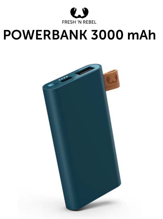 FRESH N REBEL 2PB3000 Powerbank 3000 mAh Instructions