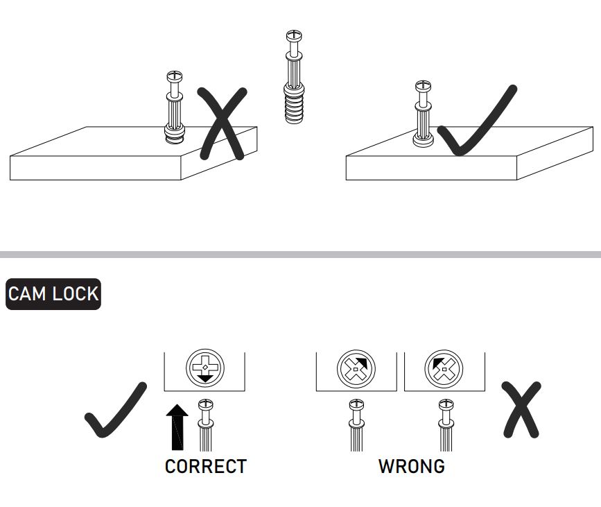 HOMEDEPOT KF210167-01 Rectangle Wooden Coffee Table User Guide - Correct & Wrong