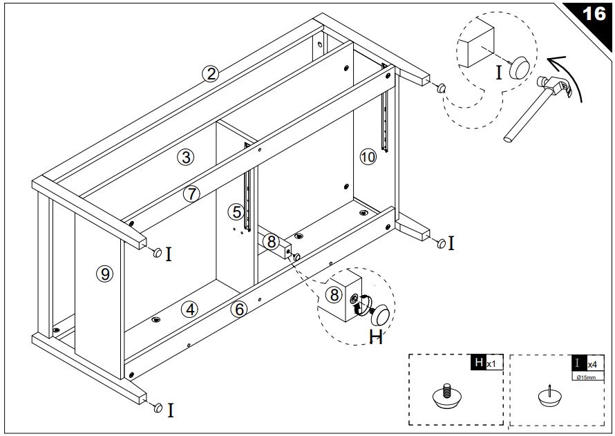 HOMEDEPOT KF210167-01 Rectangle Wooden Coffee Table User Guide - How To Install