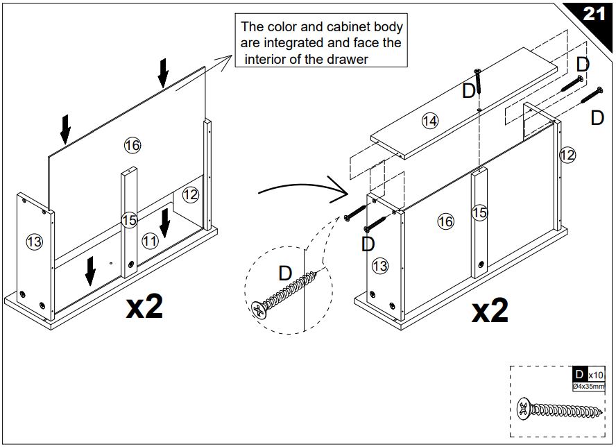 HOMEDEPOT KF210167-01 Rectangle Wooden Coffee Table User Guide - How To Install