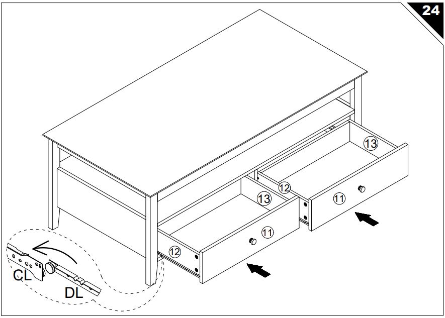 HOMEDEPOT KF210167-01 Rectangle Wooden Coffee Table User Guide - How To Install