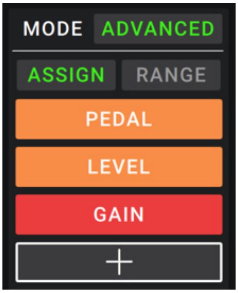 Head Rush MX5 User Manual - To assign a parameter to the expression pedal