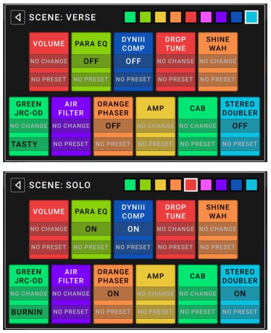 Head Rush MX5 User Manual - To create and edit a scene