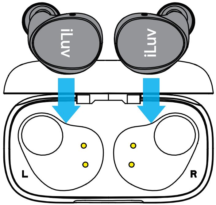 ILuv Bubble Gum True Wireless Air Stereo Earbuds User Manual - Power Off the Earbuds