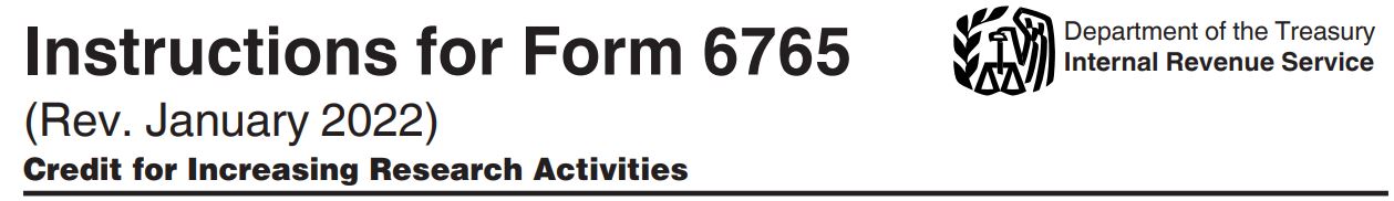 Internal Revenue Service Form 6765 Instructions