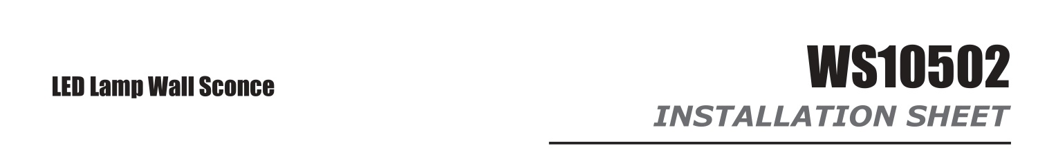 KUZCO WS10502 LED Lamp Wall Sconce User Guide