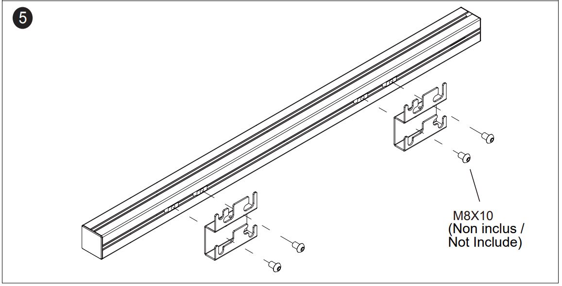 Kimex 031-1030 150cm Aluminium Rail - figure 5