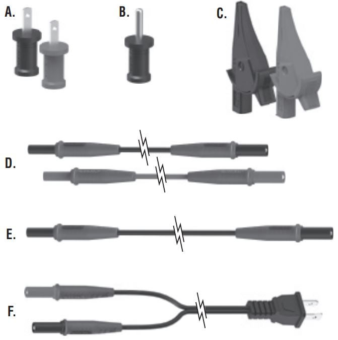 Klein Tooles Advanced Circuit Tracer Kit ET450 User Manual - TEST LEAD KIT AND ACCESSORIES