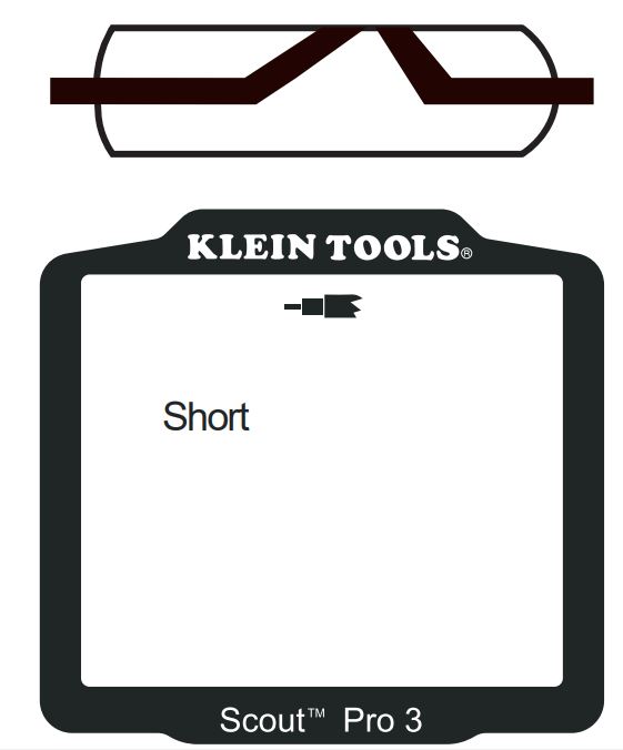 Klein Tools Scout Pro 3 Tester with Locator Remote Kit VDV501-852 and VDV50-1853 User Manual - COAX CABLE WITH A SHORT
