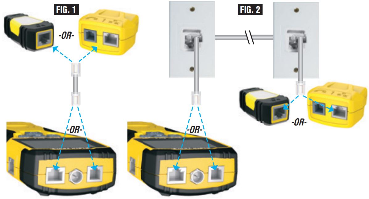Klein Tools Scout Pro 3 Tester with Locator Remote Kit VDV501-852 and VDV50-1853 User Manual - TESTING CONTINUITY ON TERMINATED OR INSTALLED RJ45-RJ11-RJ12 CABLE
