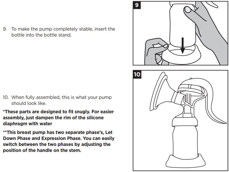 Lansinoh 50520 Manual Breast Pump Instruction Manual - HOW TO ASSEMBLE YOUR LANSINOH® MANUAL BREAST PUMP