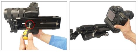 PROAIM P-SBP-01 VCT Universal Shoulder Base Plate - After mounting the camera, secure it using