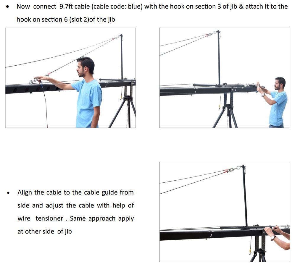 PROAIM P-W5P-BRZ Breeze Film Shooting Equipment Instruction Manual - INSTALLING CABLES