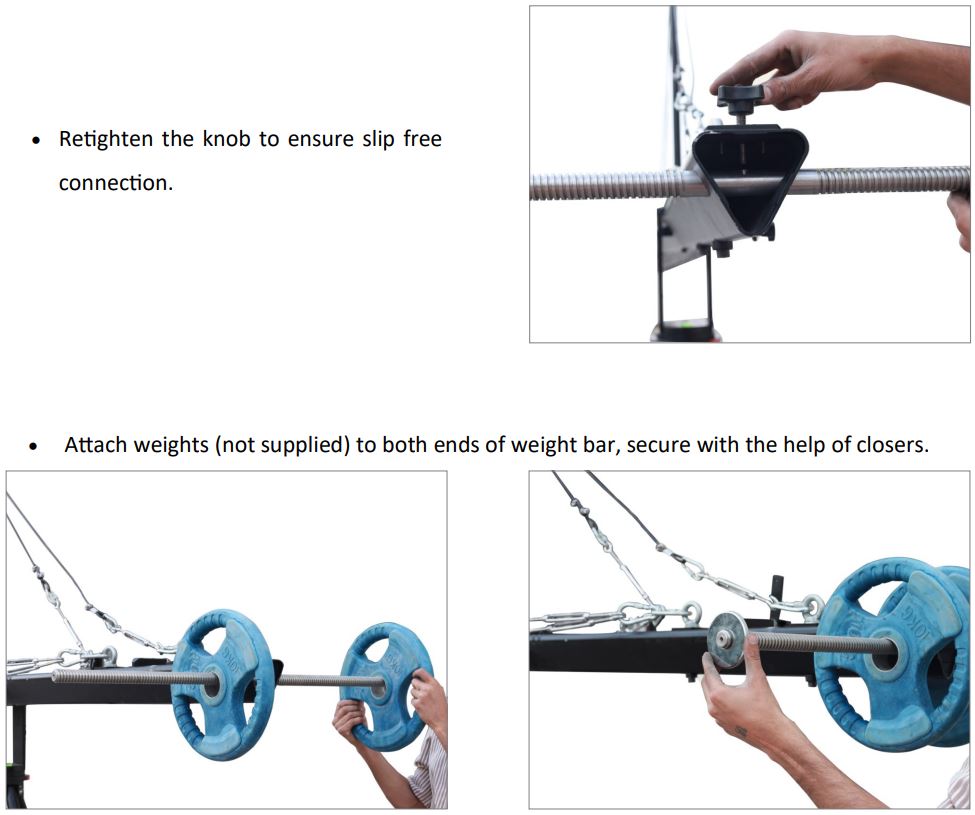 PROAIM P-W5P-BRZ Breeze Film Shooting Equipment Instruction Manual - INSTALLING WEIGHT BAR