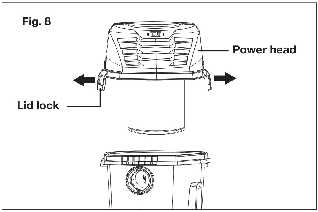 SUNJOE SWD2500-RM 7 AMP Electric Wet Dry Vacuum - Figure 8