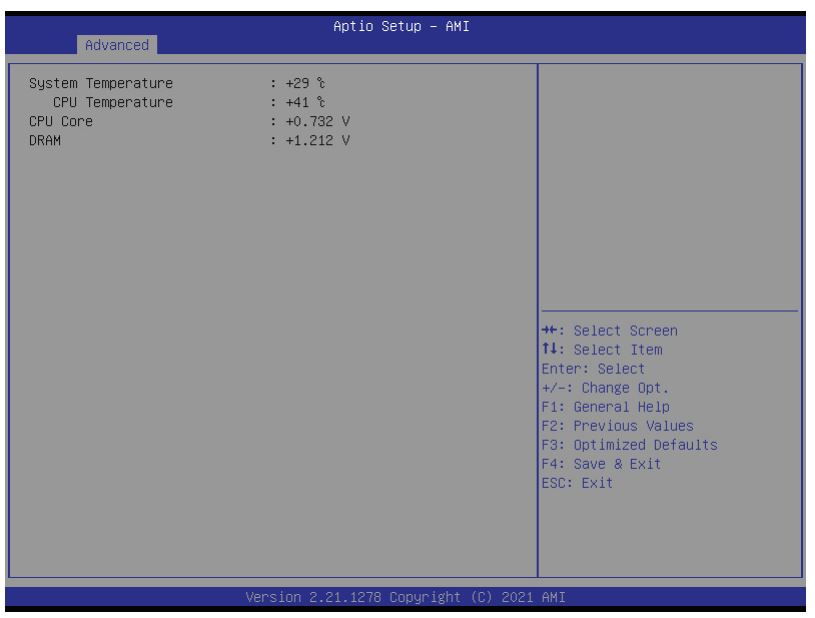 Shuttle DS20U Series XPC BIOS Barebone PC - Hardware Health Configuration