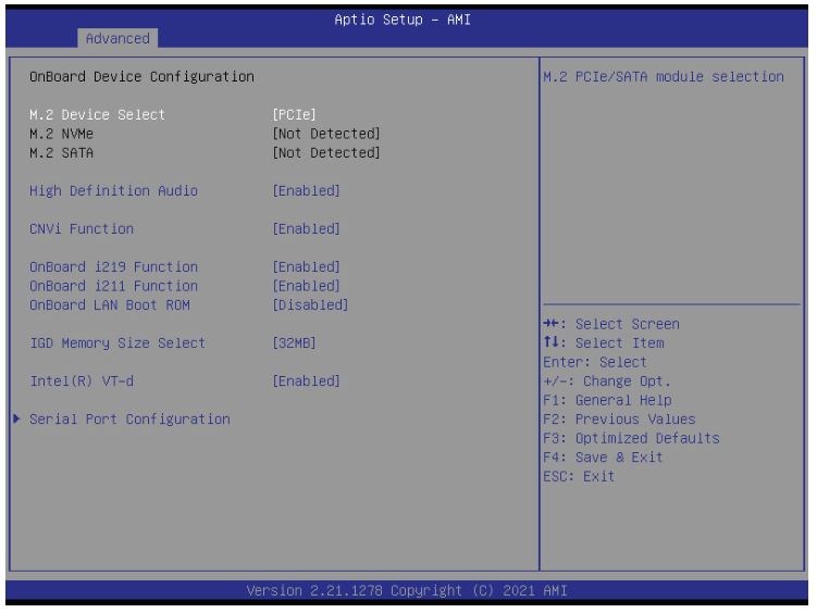 Shuttle DS20U Series XPC BIOS Barebone PC - OnBoard Device Configuration