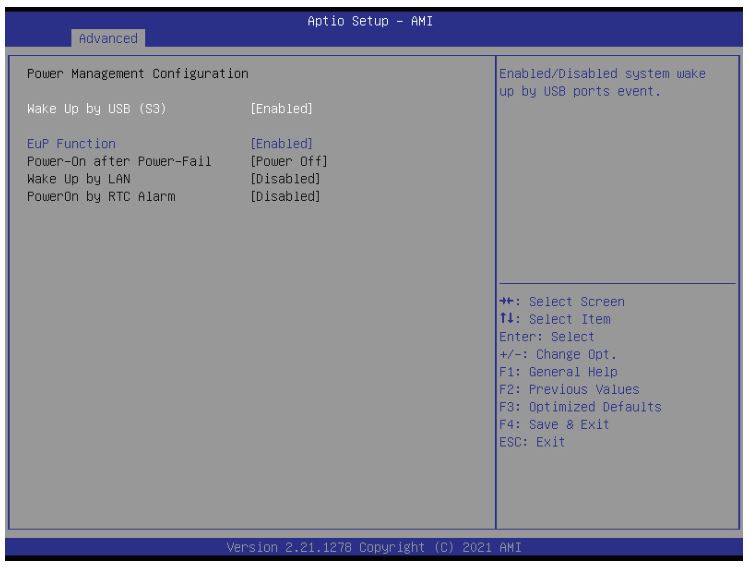 Shuttle DS20U Series XPC BIOS Barebone PC - Power Management Configuration