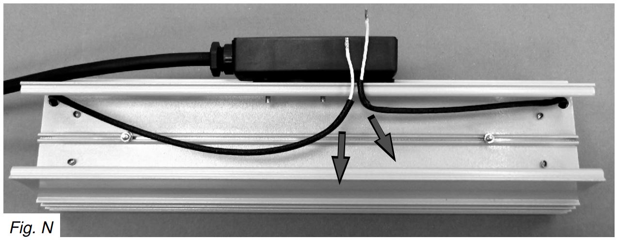 Solaira Cosy SCOSY15120-C and SCOSY15240-C Weatherproof Infrared Heaters User Manual - From inside the heater body, gently pull the emitter wires through the sealing gasket