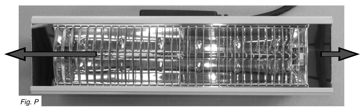 Solaira Cosy SCOSY15120-C and SCOSY15240-C Weatherproof Infrared Heaters User Manual - Turn the heater body over and slide the side reflectors