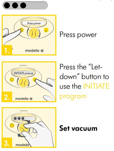 medela 0240215 Symphony Plus Double Electric Breast Pump User Guide - INITIATE program