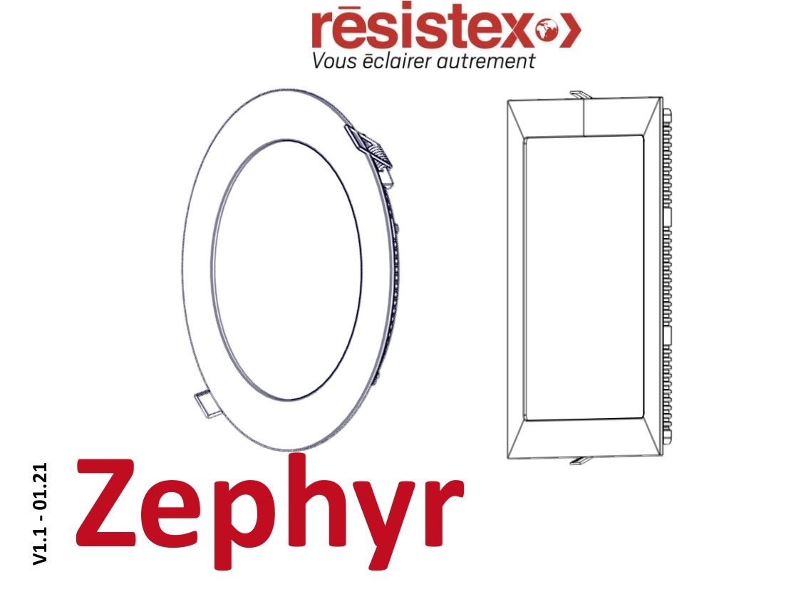 resistex 791900 ZEPHYR Extra Flat LED Downlight Instruction Manual