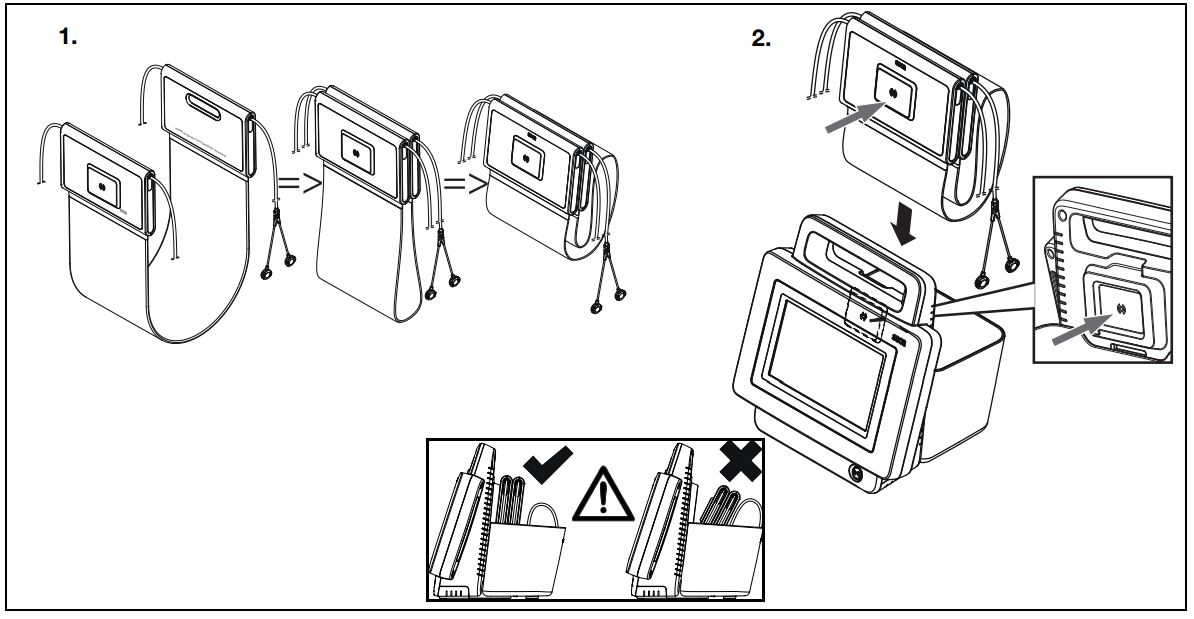 seca mBCA 525 Medical Body Composition Analyzer - Placing measuring mat in storage compartment