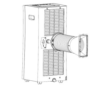 AIREMAX AP0110C Portable Air-Conditioner - Keep exhaust hose assembly be strongly locked by fasteners