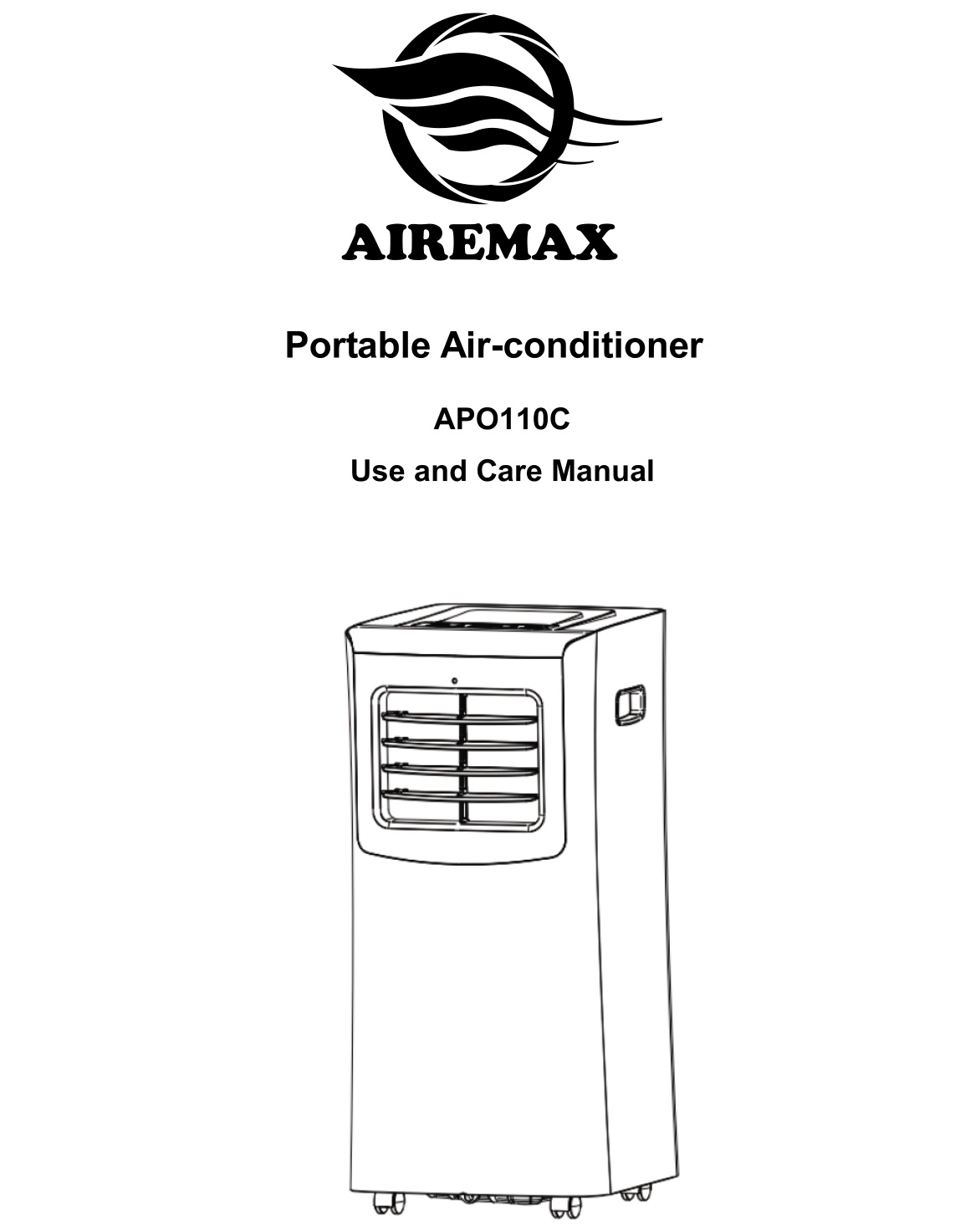 AIREMAX AP0110C Portable Air-Conditioner User Manual