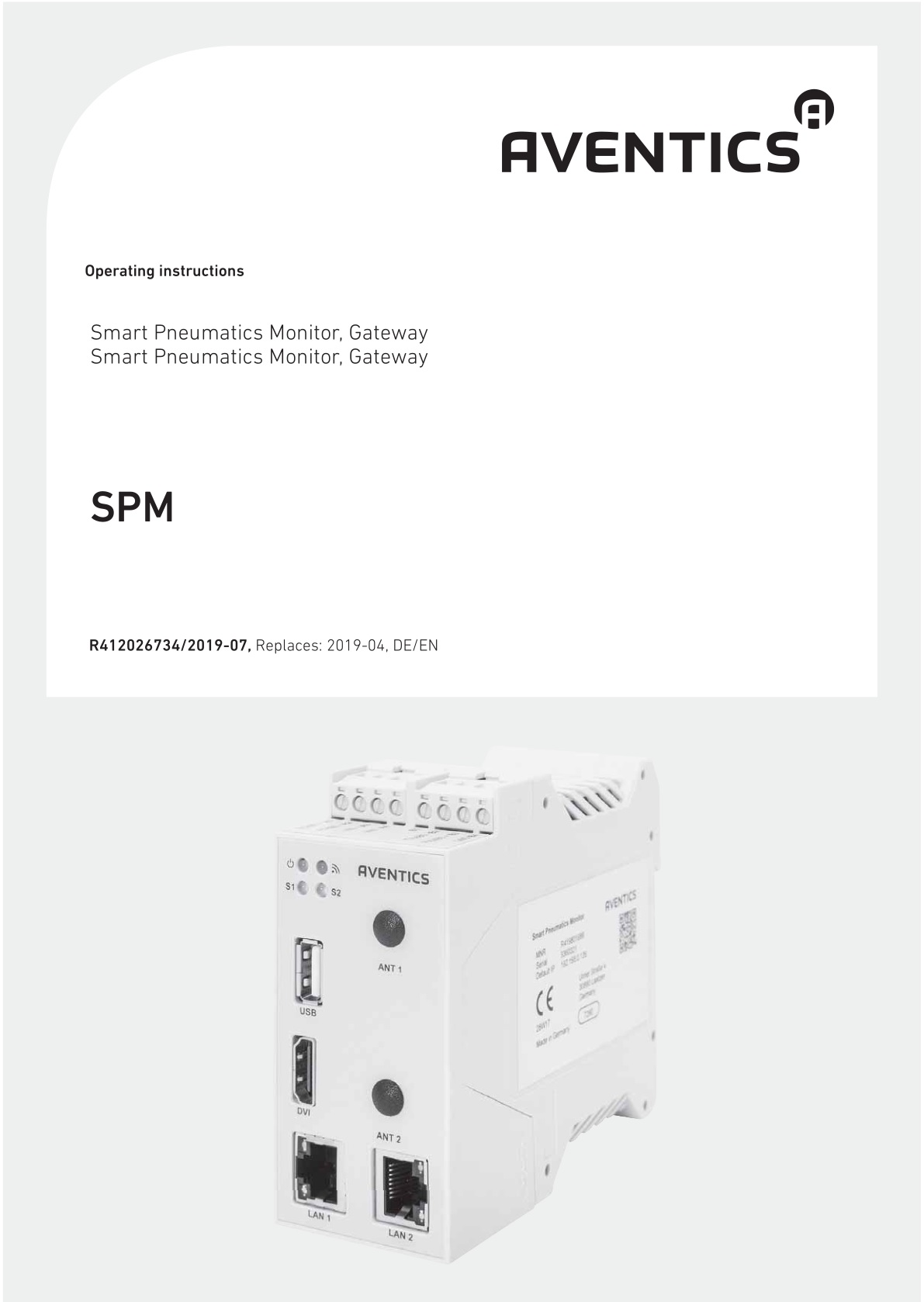 AVENTICS SPM Smart Pneumatics Monitor Gateway Instruction Manual